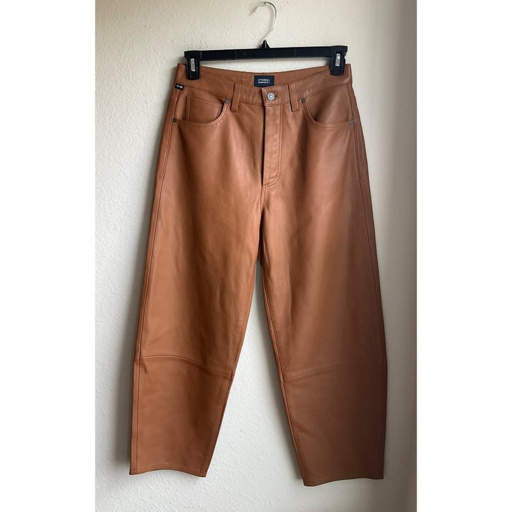 New no tags Citizens of Humanity Sz.28 Brandy Calista lambskin leather pants in